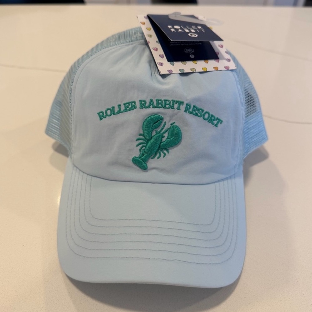 Roller Rabbit Light Blue Cap with Green Lobster! New w/ tags. Perfect for spring